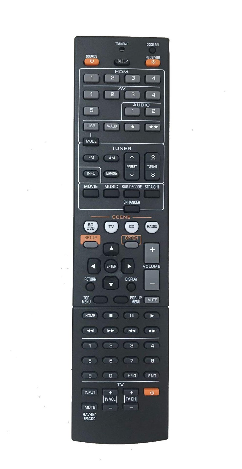 BOMAZ Replacement Remote Control for Yamaha RX-V765 RX-V665 HTR-3067 HTR-5064 YHT-4910U RX-V377 YHT-595BL AV Receiver - Image 1